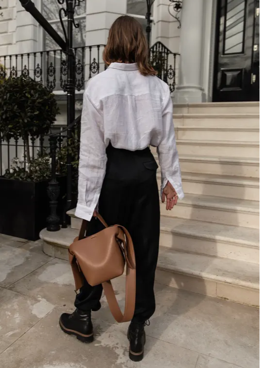white linen oversized shirt 