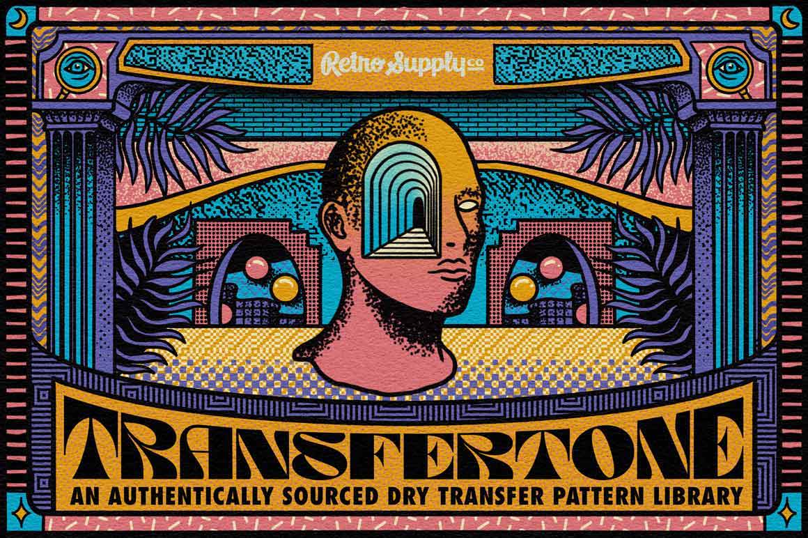 TransferTone dry transfer texture brushes by RetroSupply Co.