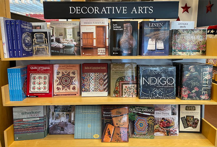 Decorative arts books at Revolutions store