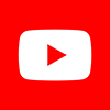 YouTube logo featuring a red background and a white play button.