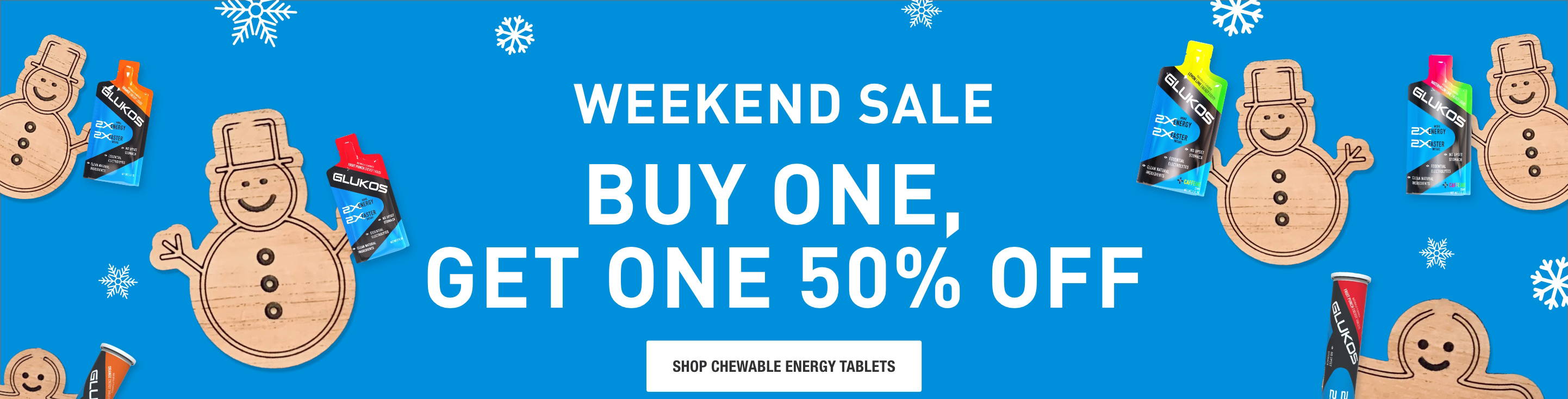 Weekend Sale. Buy One, Get One 50% Off Shop Chewable Energy Tablets