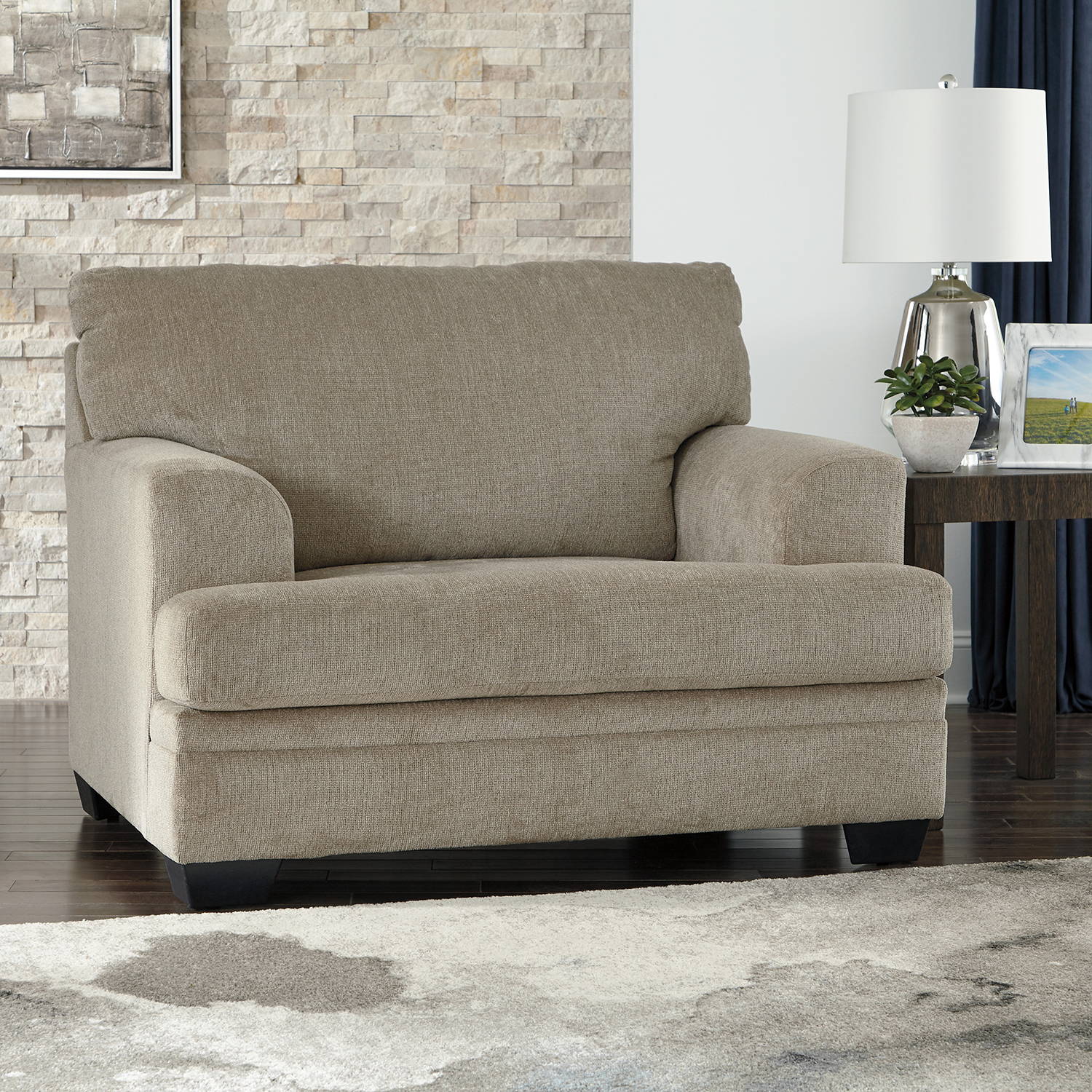 Ashley Brown Sofa Chair in a Living Room. Shop Sofa Chairs Now!