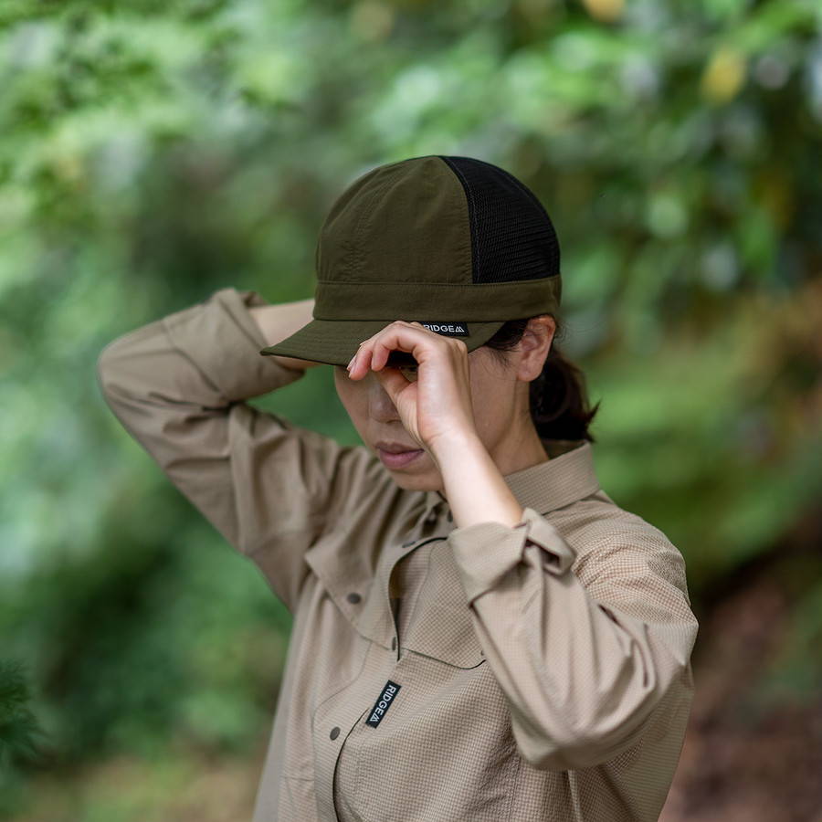 RIDGE MOUNTAIN GEAR（リッジマウンテンギア）/メッシュ ベーシックキャップ/オリーブ/UNISEX