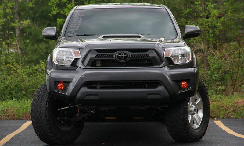 Toyota Tacoma with Amber Lamin-x fog light film covers