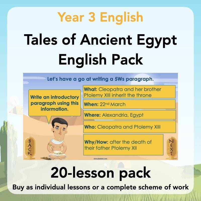 Year 3 KS2 Poetry Lessons on Ancient Egypt 