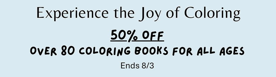 50% Off Over 80 Coloring Books