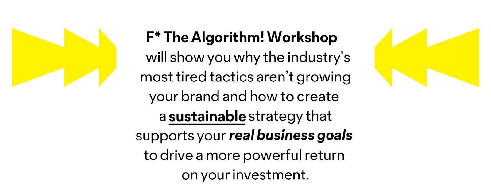 f* the algorithm! workshop graphic