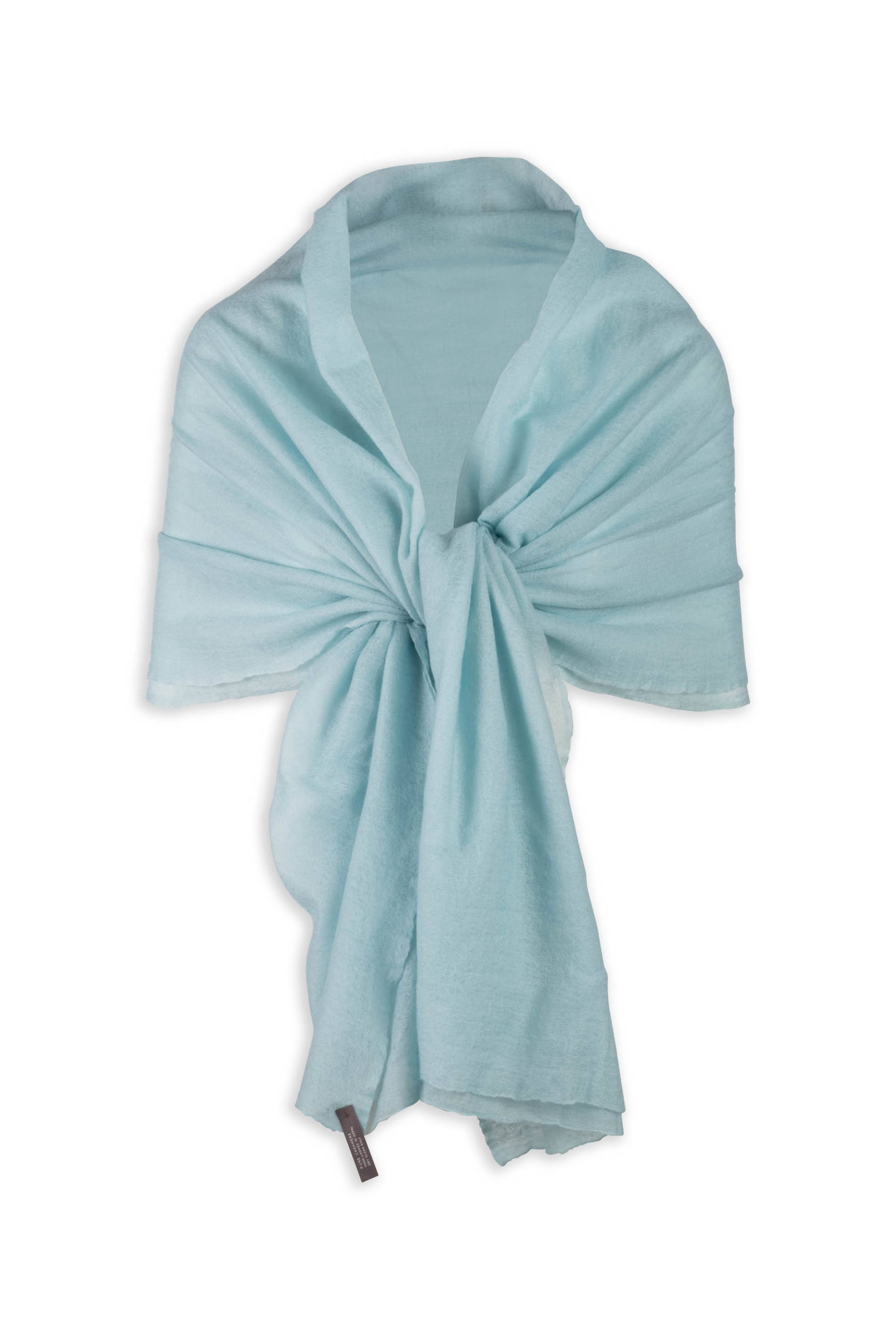Blue cashmere wrap shawl scarf by Ala von Auersperg