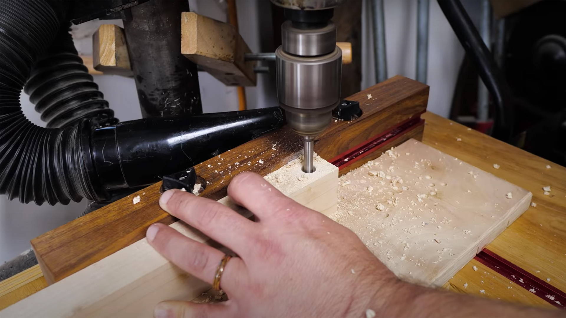 Drilling a mortise
