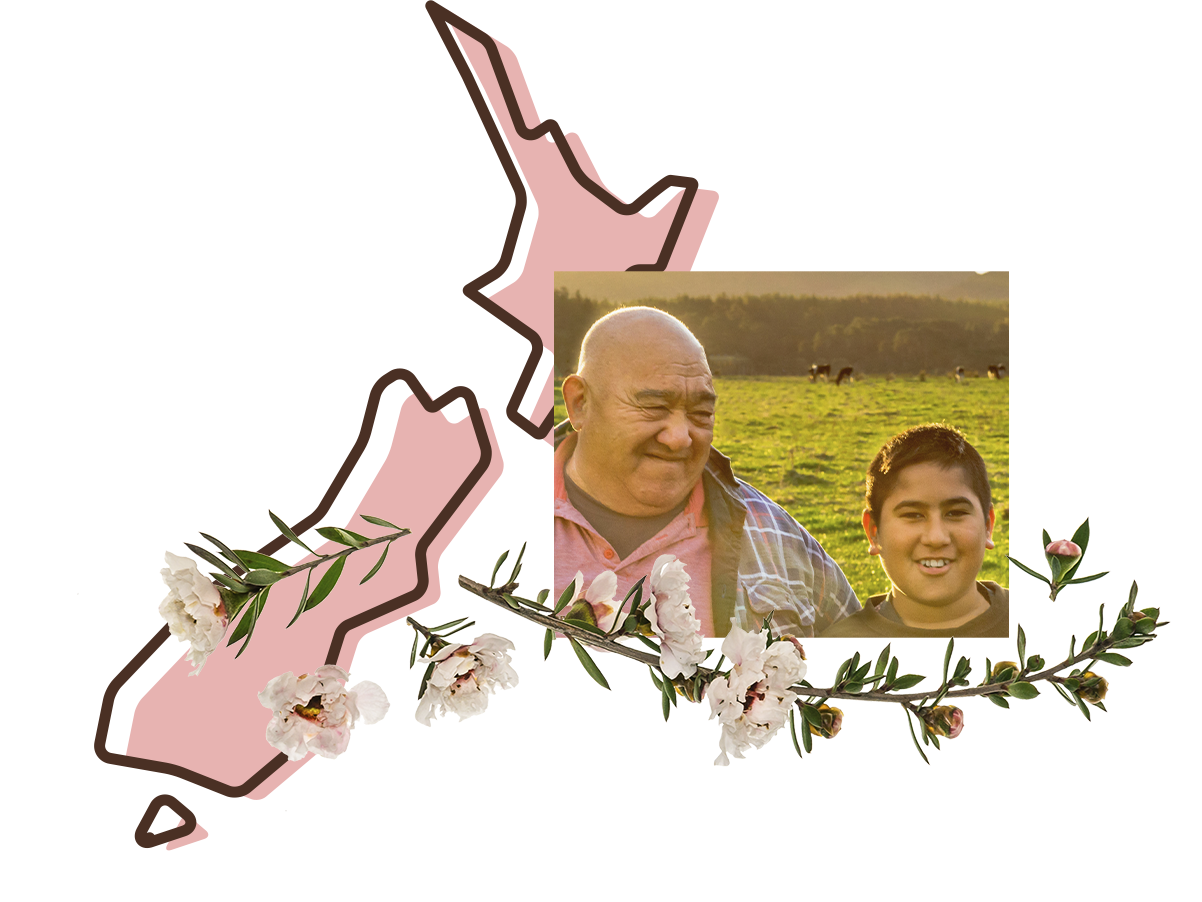Maori land owners with Manuka Flowers