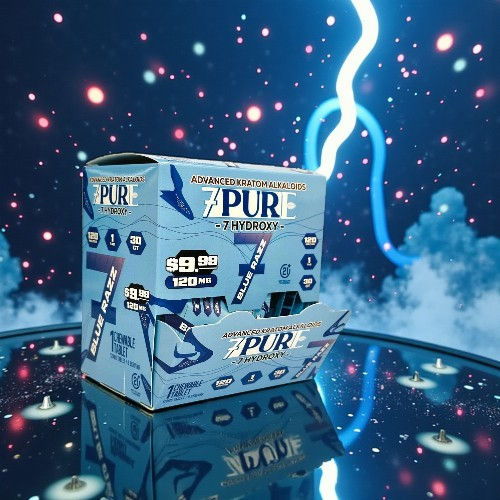 Blue product box with 
