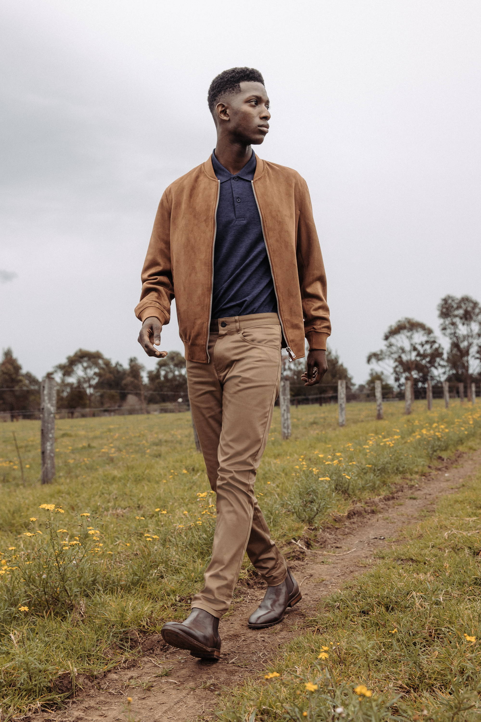 Brown boots outfit with jeans