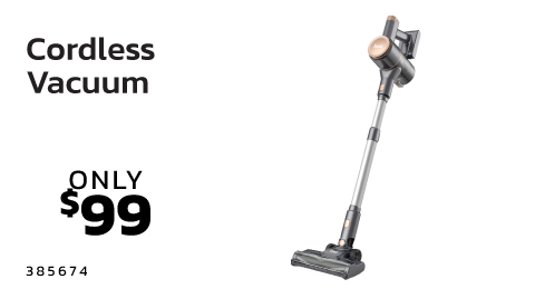 Cordless vacuum for sale at $99.