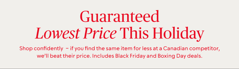 Guarantee Lowest Price This Holiday