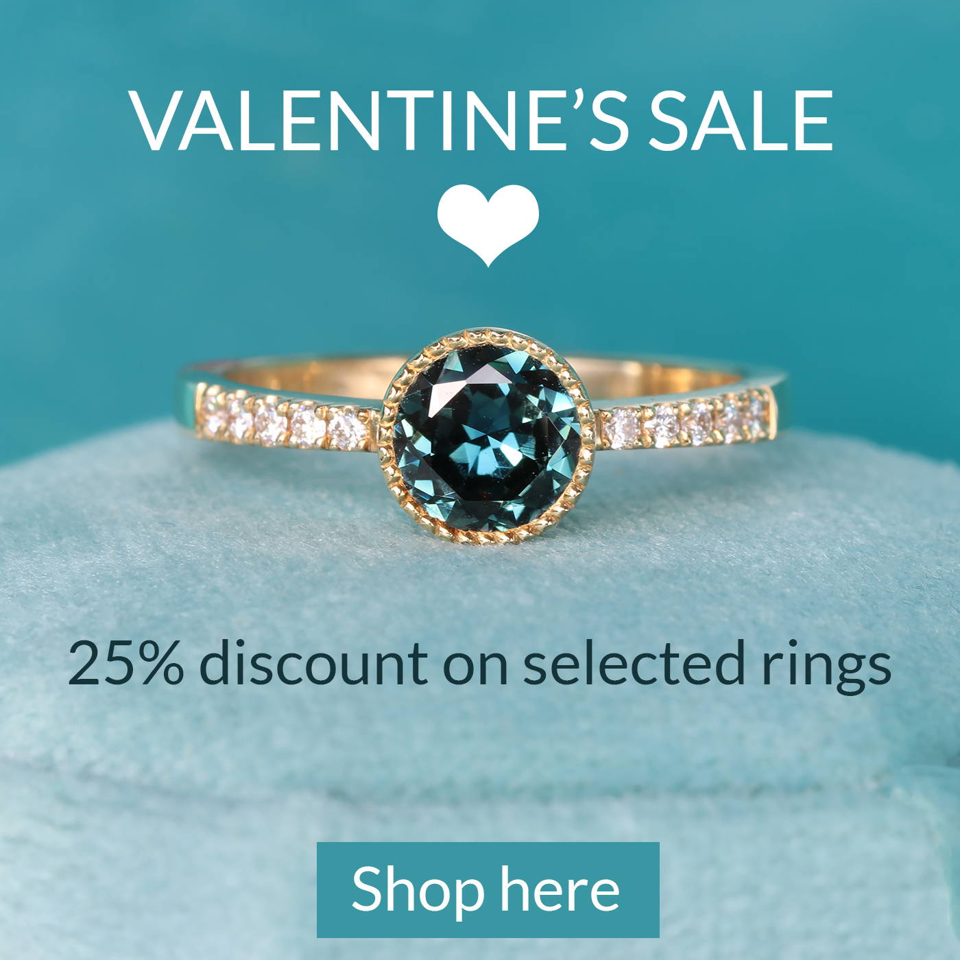Valentine's Sale - 25% off selected engagement rings