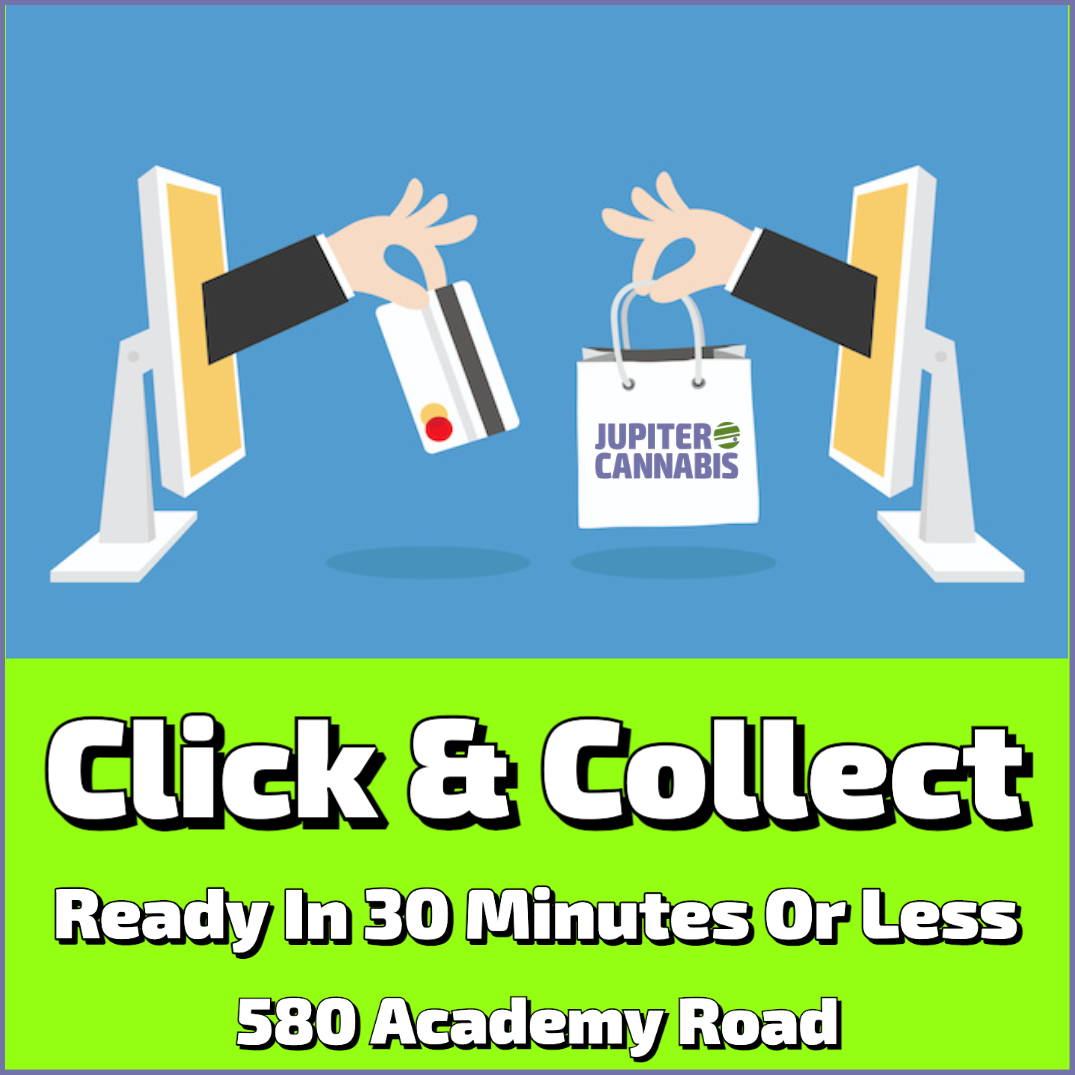 Order cannabis online and pick up your order at 580 Academy Road in 30 minutes or less.