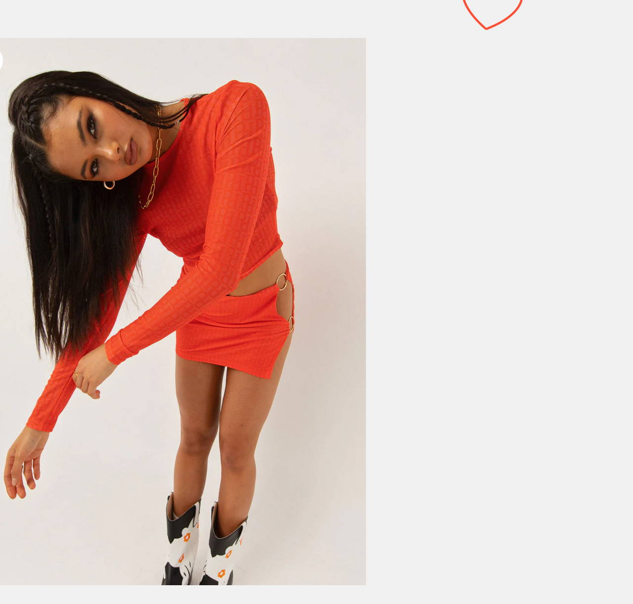 Lucky Break Mesh Skirt - Tangerine Monogram