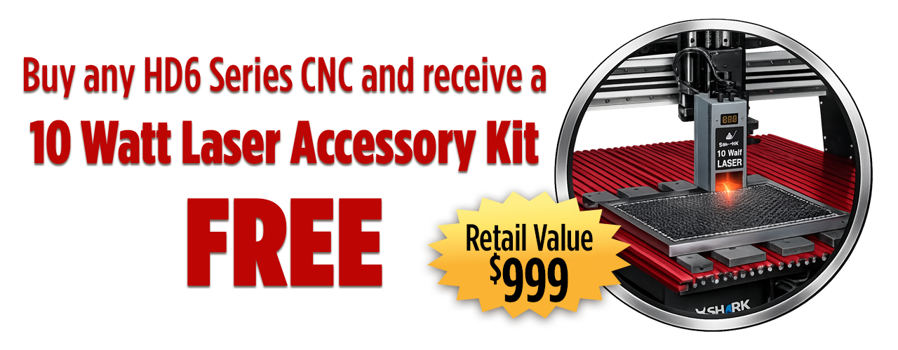 Promotional image for a free laser accessory kit with purchase.
