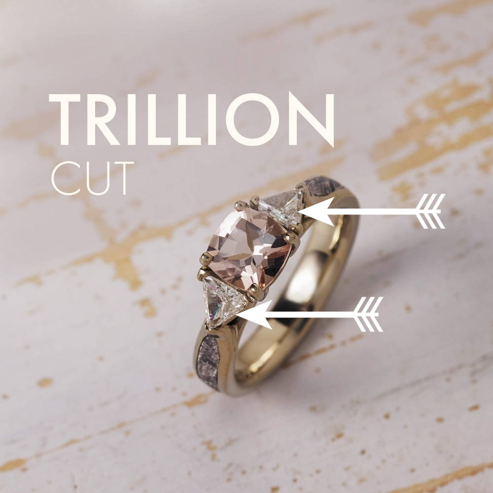 Trillion cut diamond accent stones