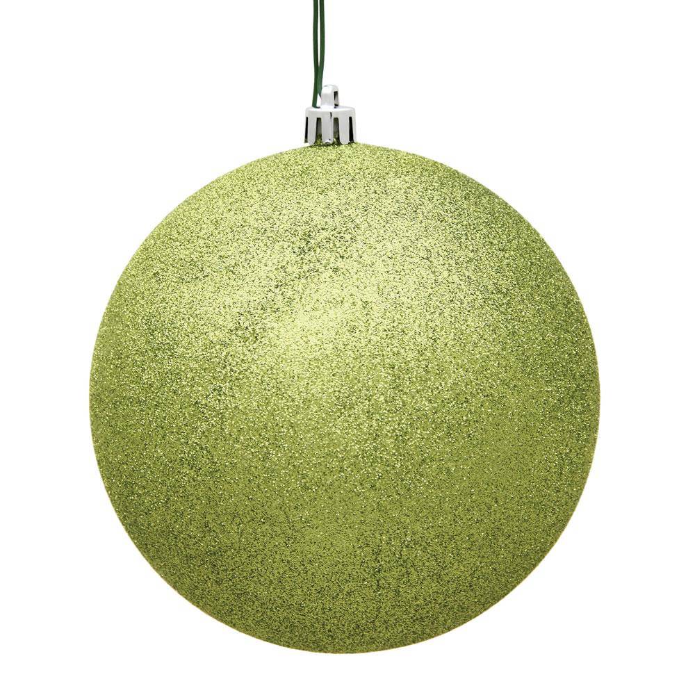 Mauve Pre-drilled cap Secured & 6 of Green Floral Wire 10 Pre-drilled cap Secured & 6 of Green Floral Wire Vickerman N592545DG Glitter Ball Ornament with Shatterproof UV Resistant 10