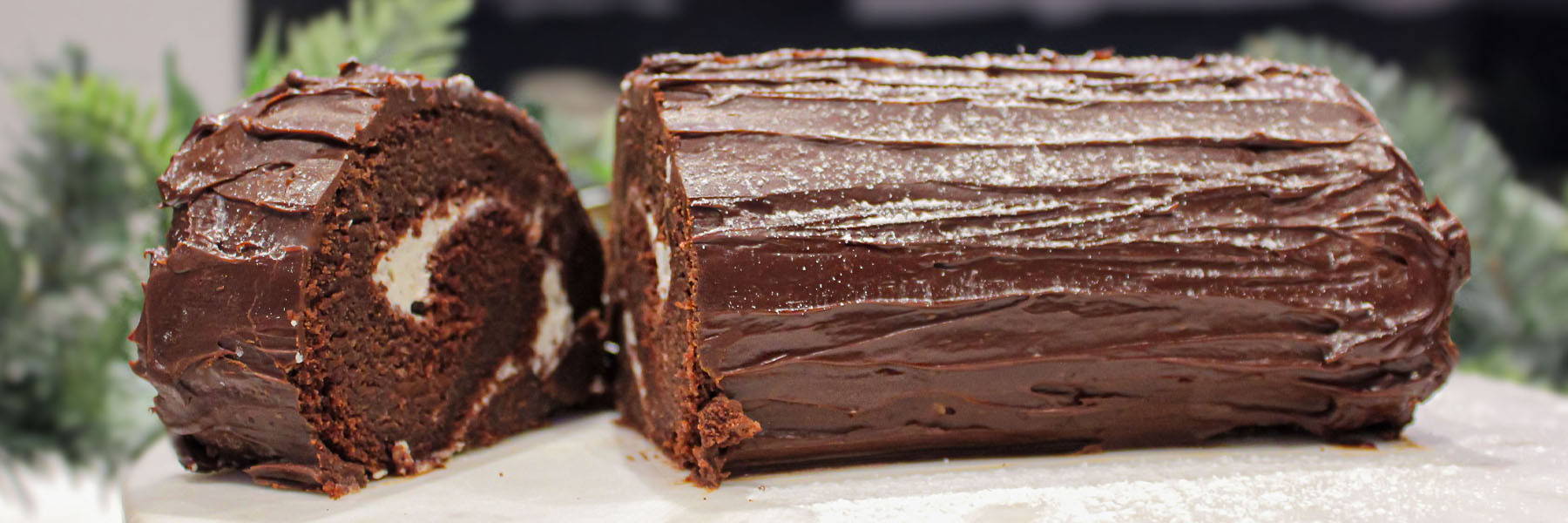 Mini Chocolate Amaretto Yule Logs