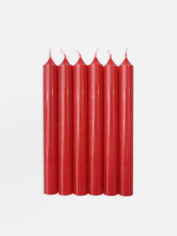 A product image of the Bougies la Francaise Box of 12 Red Candles.