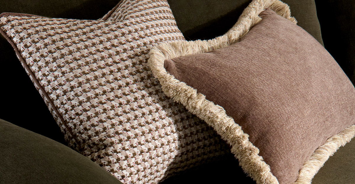 Accent scatter cushions with detailing by Vogue Williams