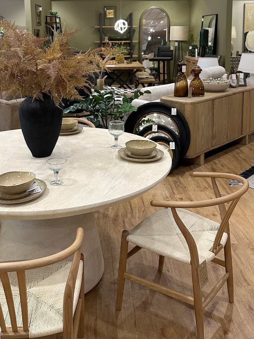 Interior photo of BF Home in Norwich and some of the furniture on display