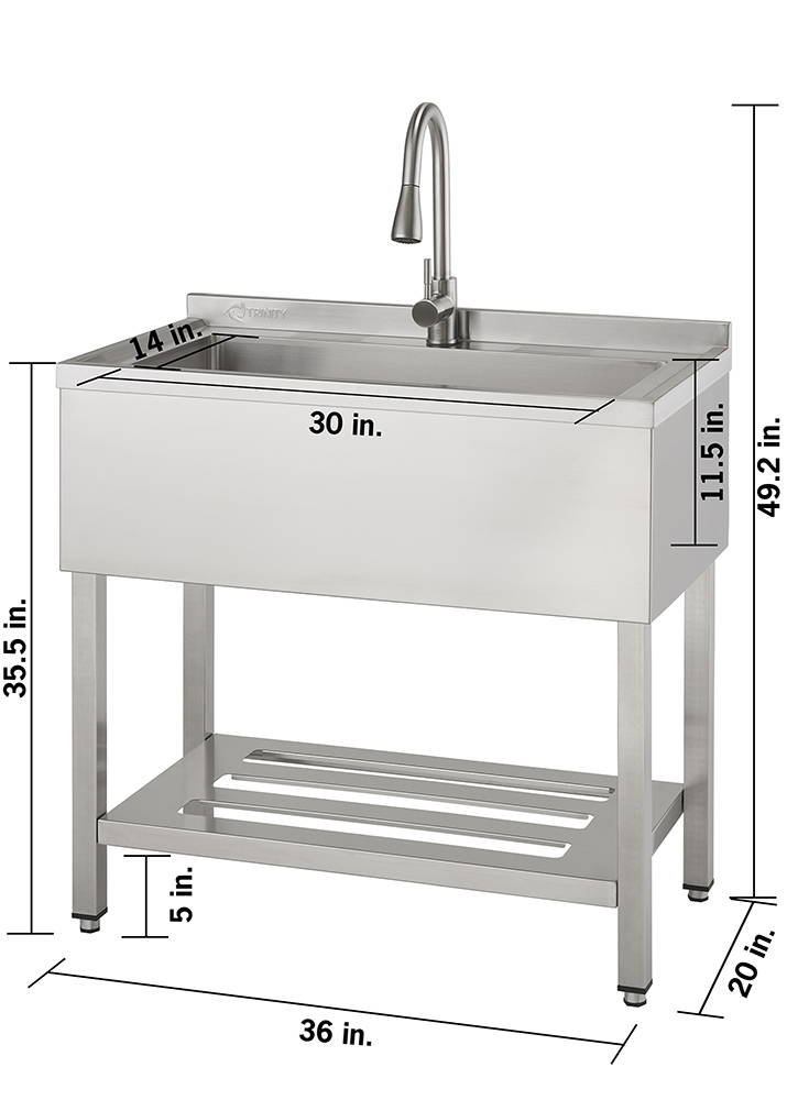 dimensions of sink