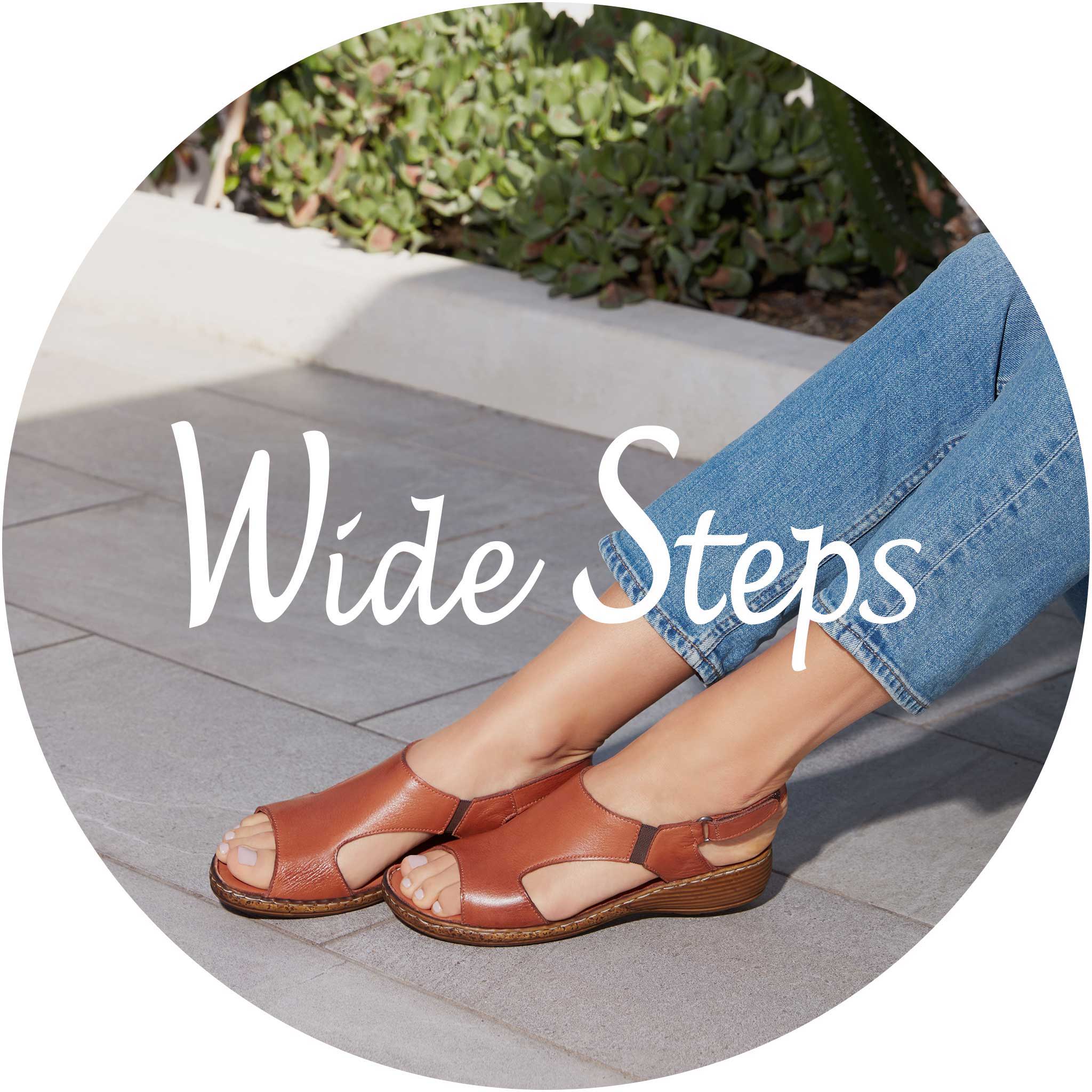 wide steps sandals