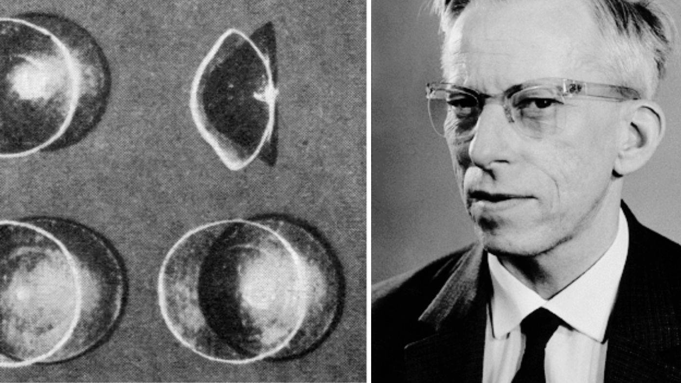 A photo of Czech chemist Otto Wichterle who first soft contact lens 