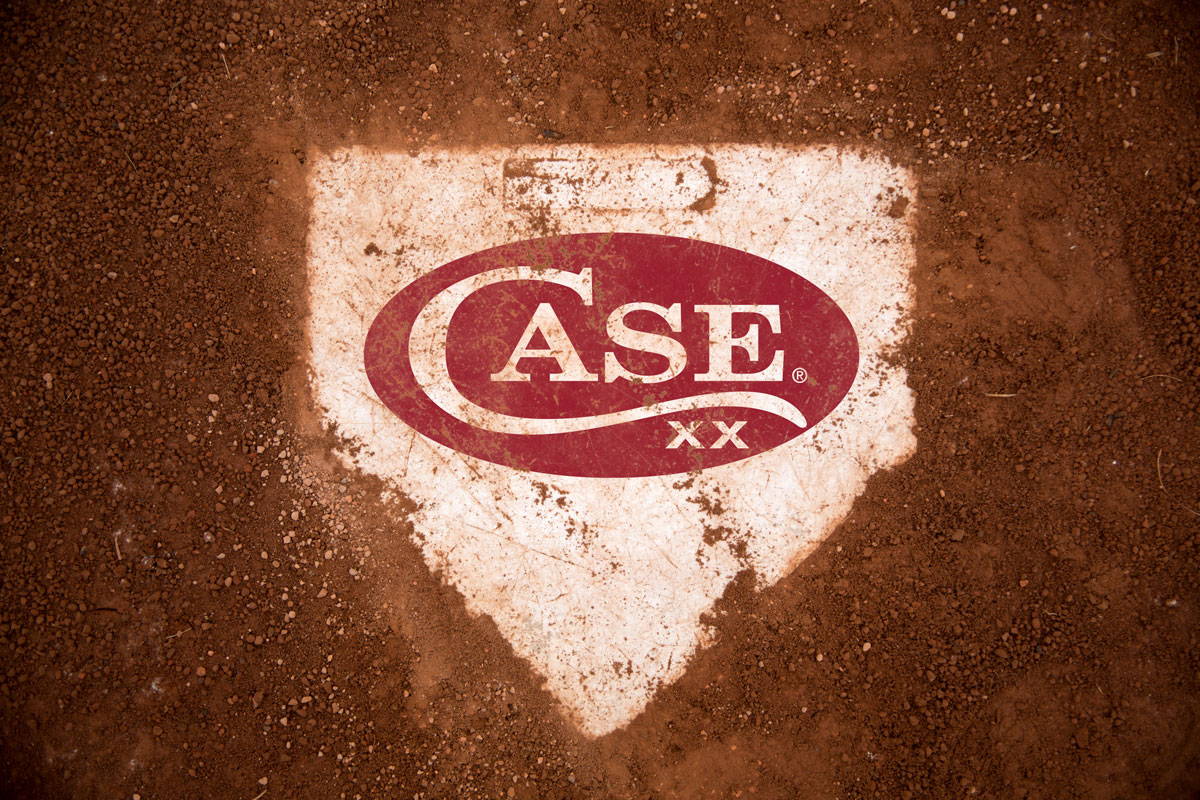 Case Logo on home plate.