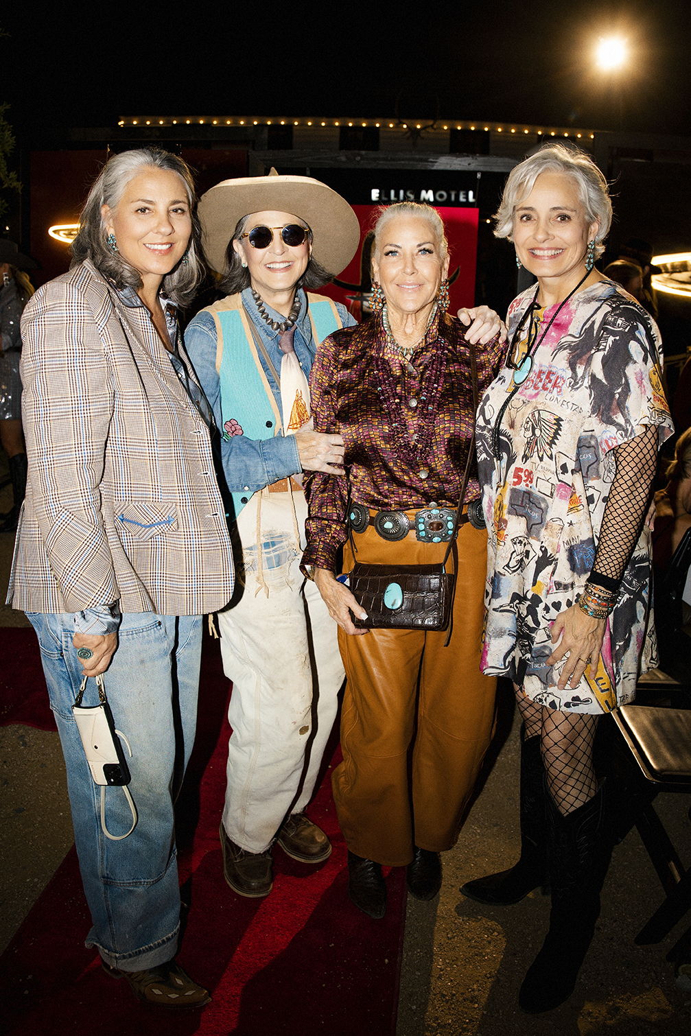 Audrey, Cheryl, Kathleen Burnham, and Hedy posed for a picture at the fashion show.