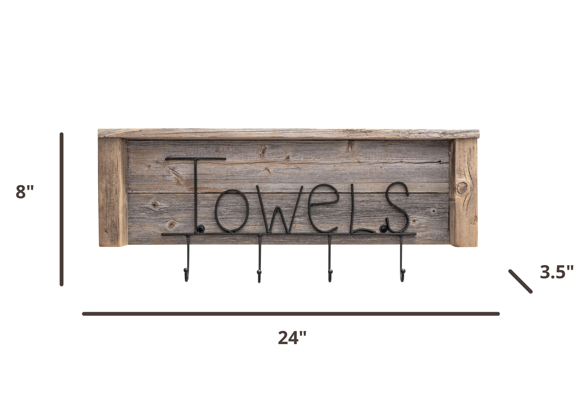 Towel wall rack dimensions