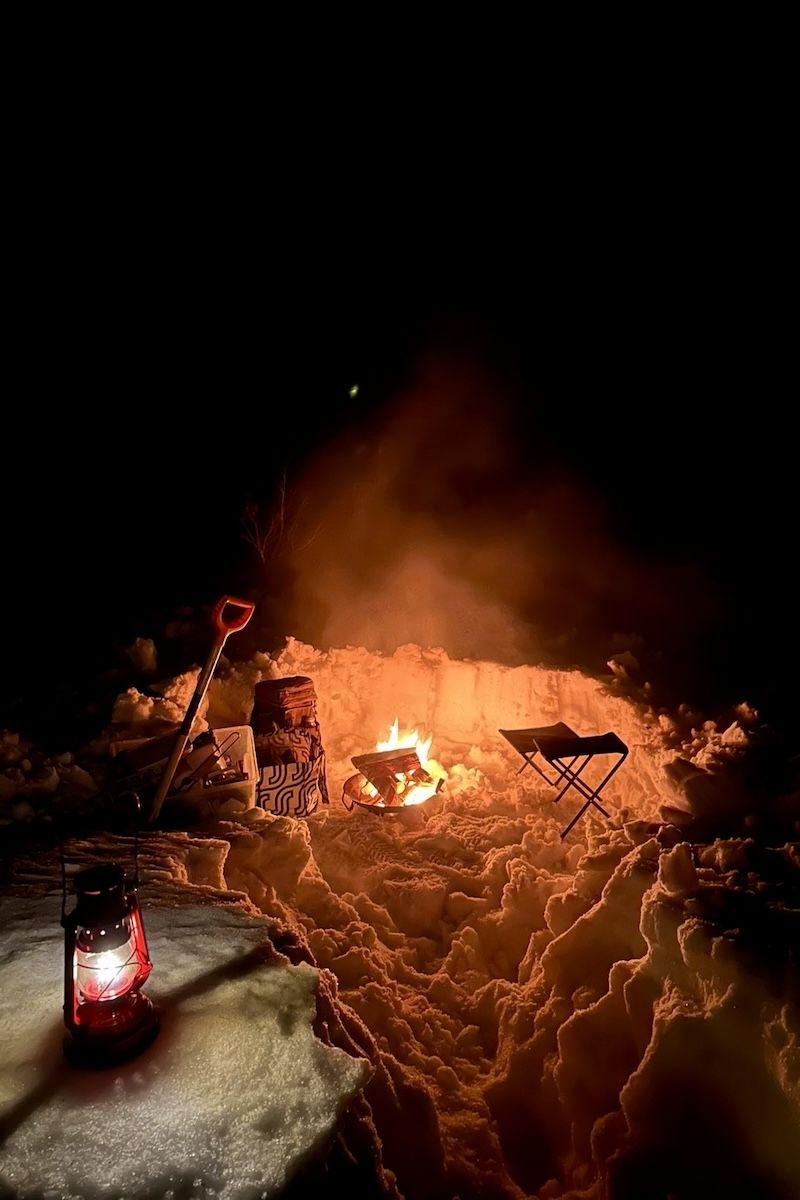 fire in lapland, finland