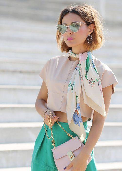 Montreal Fashion Trends: Audrey Hepburn look with printed scarf