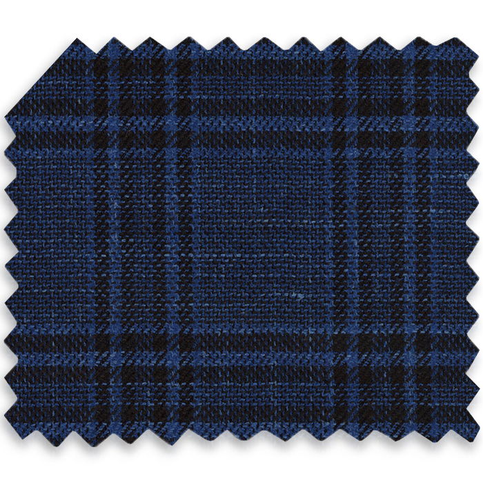Color : Blue plaid fabric