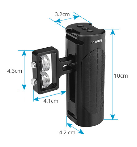 Proaim SnapRig Mini Side Handle (1/4”-20 Mount) for Camera Cage Rigs. ASHM245