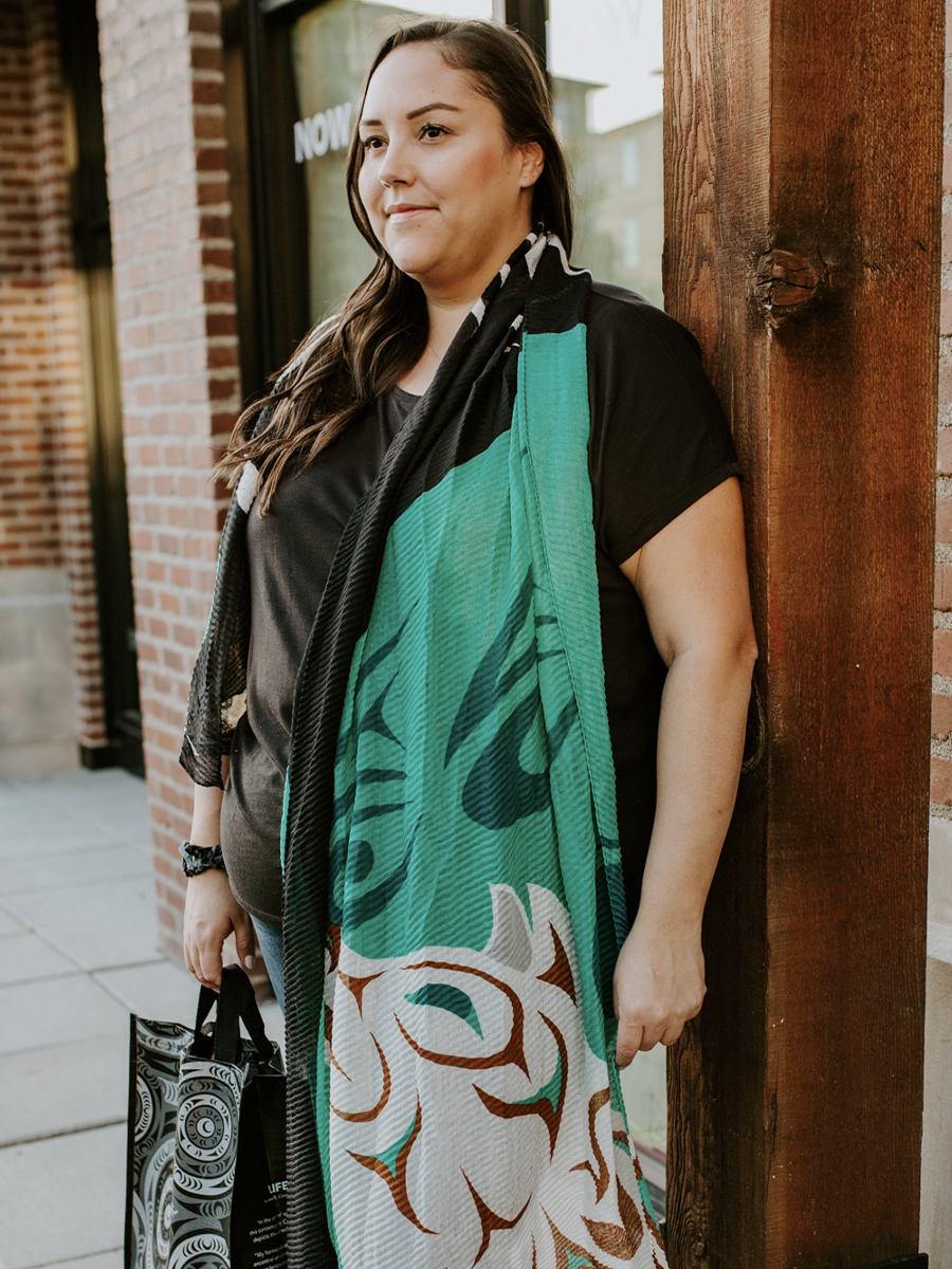 Howling Wolf Eco Scarf by Darrell Thorne
