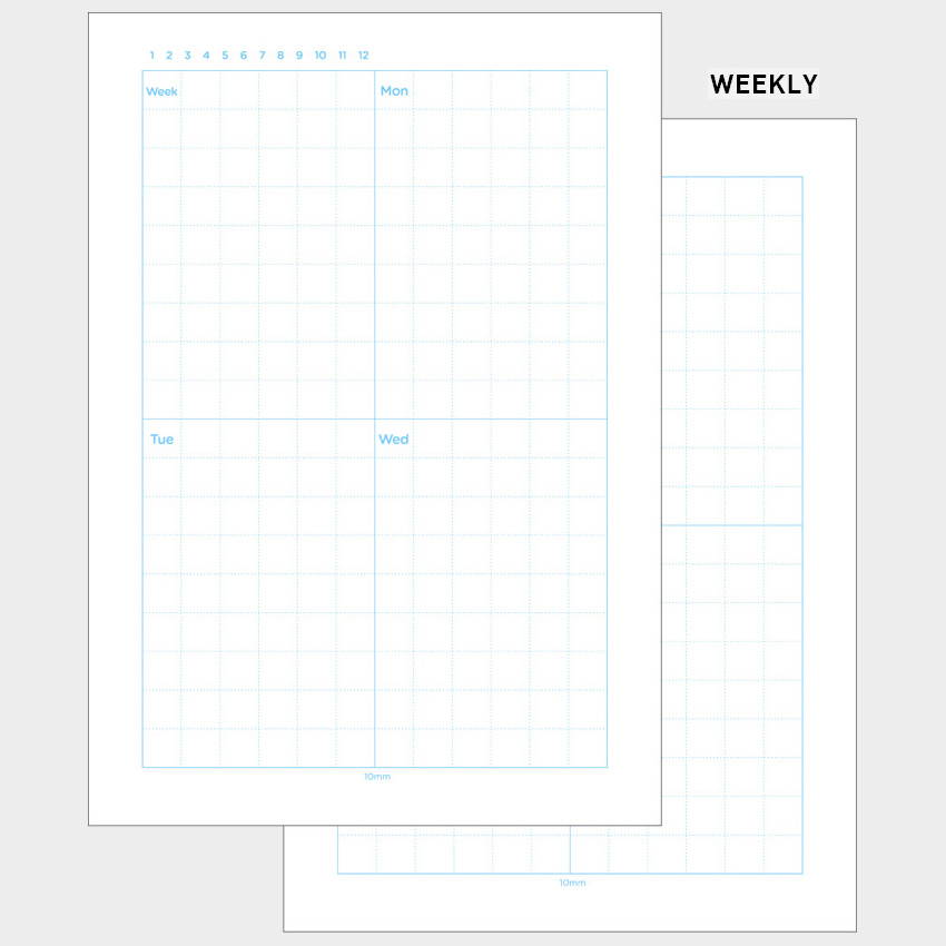 Weekly plan - 2NUL-Cherry-pick-6-ring-dateless-weekly-diary-planner-