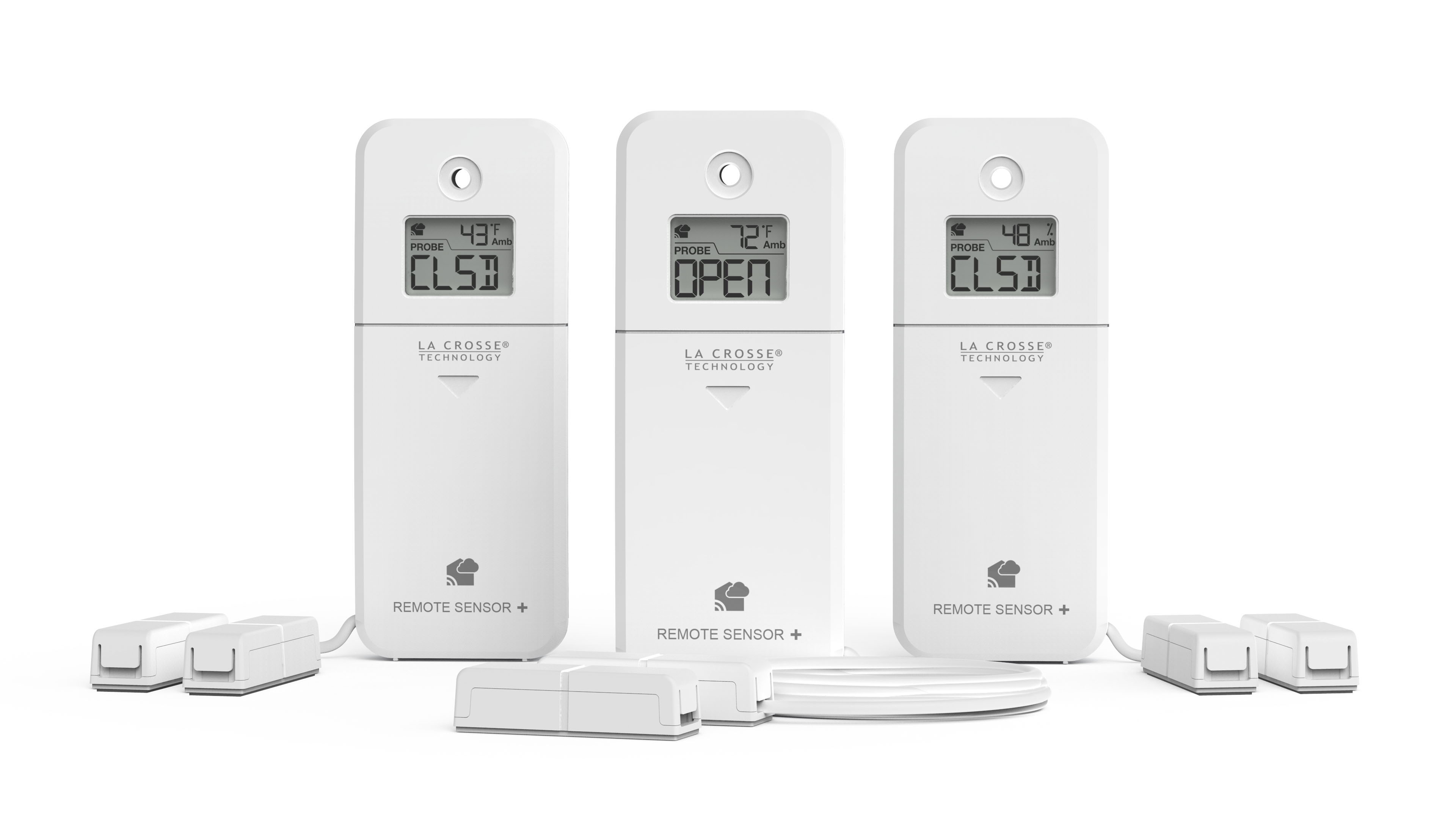 Contact King Bundle Option #2 - Bridge Gateway with three open/close contact sensors with ambient temperature and humidity. Click or tap to shop now.