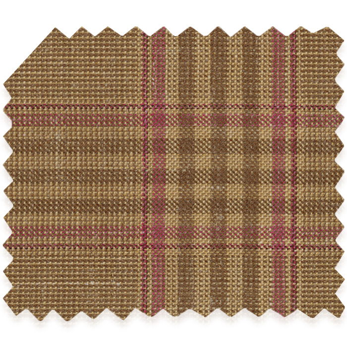 Color : Brown plaid fabric