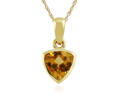 Citrine pendant necklace