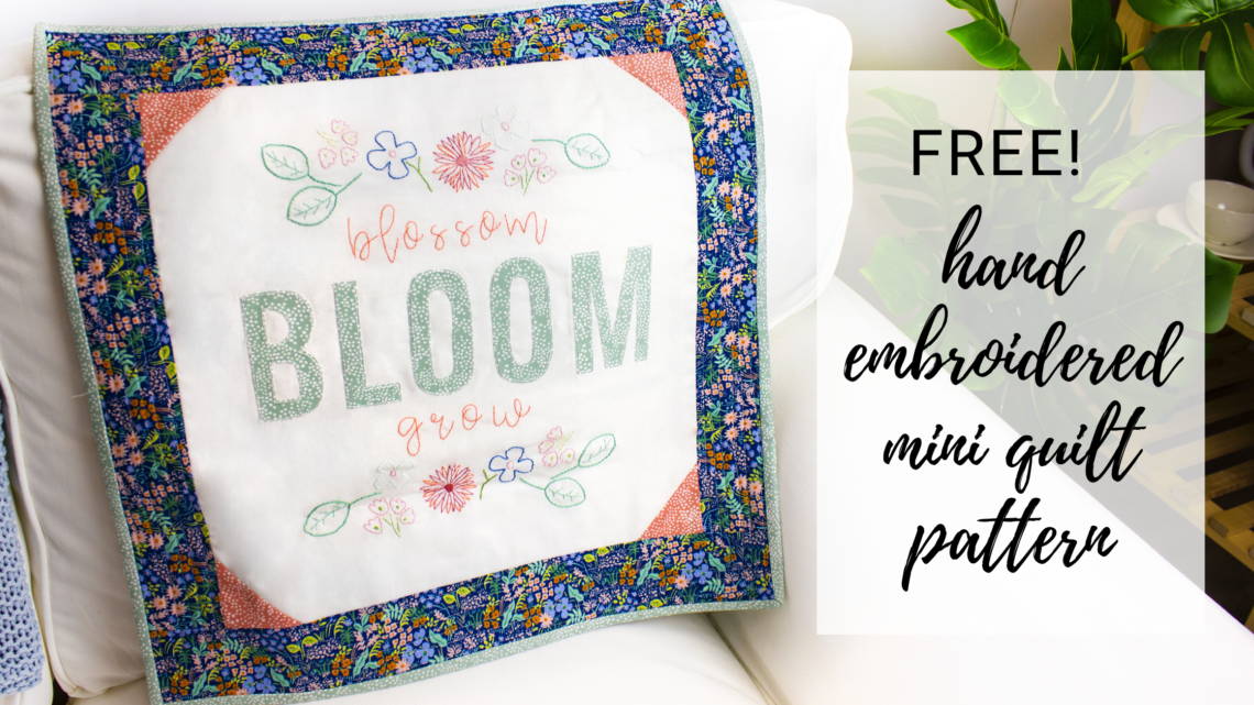 Bloom Embroidered Mini Quilt