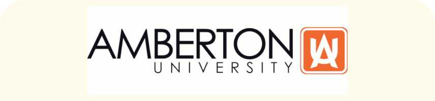 Logo of Amberton University.