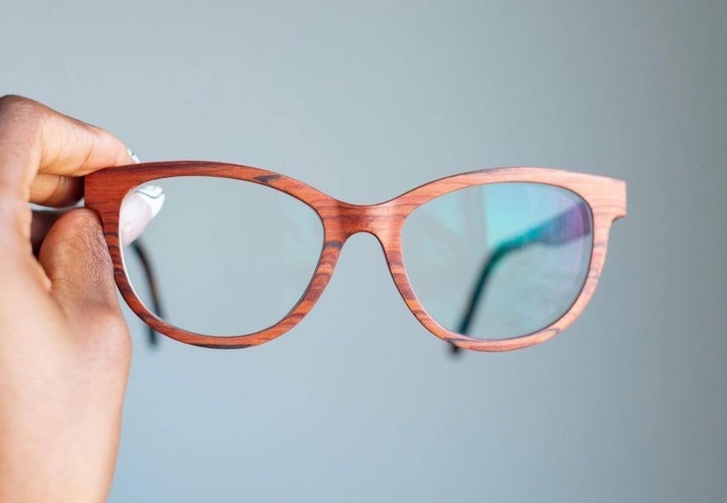 close up front image of Charm Rose prescription lens eyeglasses