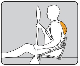 Illustration - Higher mesh back for taller kayak seat backs