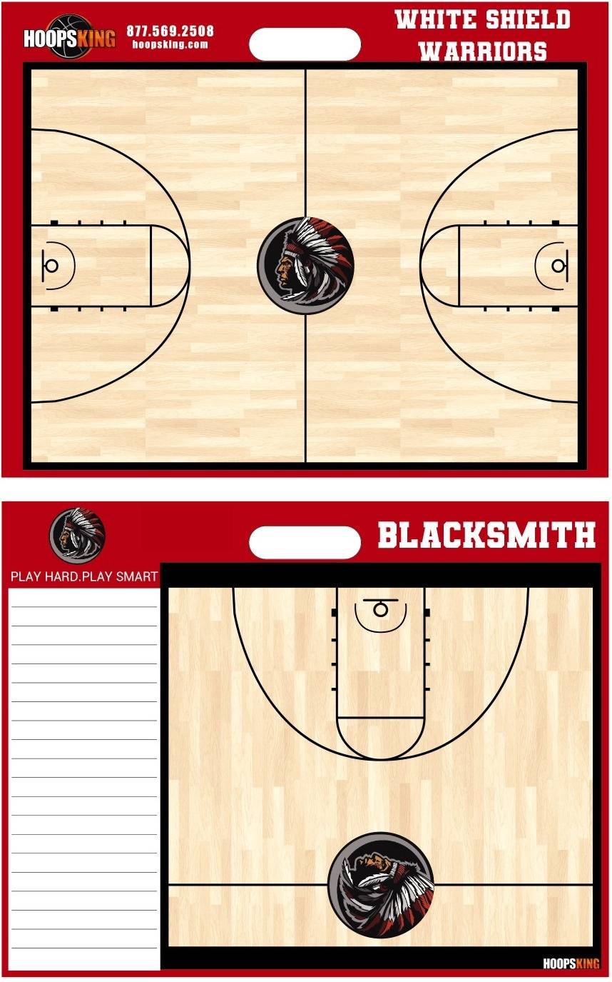 Pizarra de borrado en seco personalizada para entrenamiento lateral de baloncesto