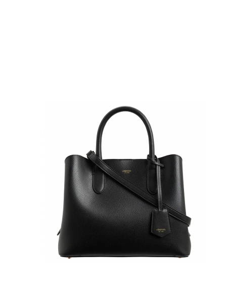 Oroton Muse Small Three Pocket Day Bag in Black