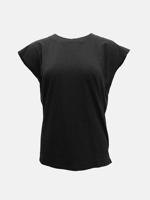 The Apiece Apart Fuerza short sleeve t shirt in black.